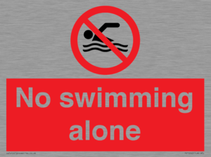 No swimming alone